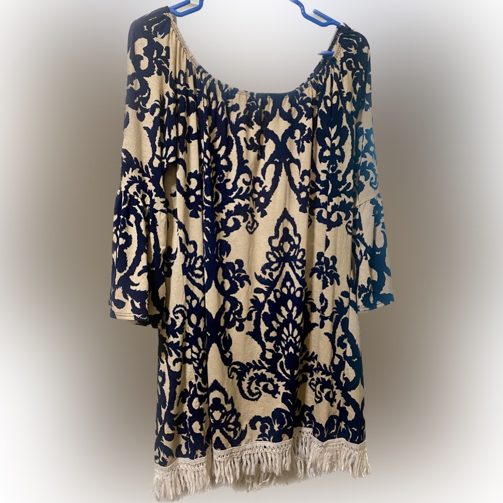 No name Boho Hippie Dress with fringe